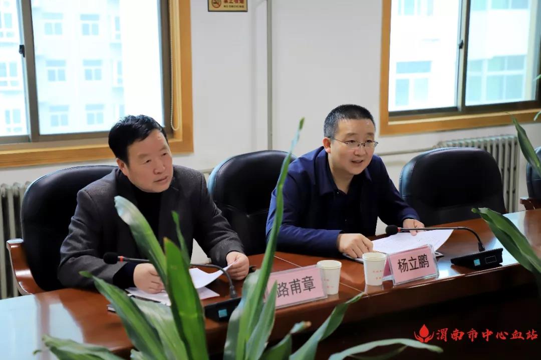 渭南市纪委监委驻市卫健委纪检监察组组长杨立鹏一行来渭南血站检查
