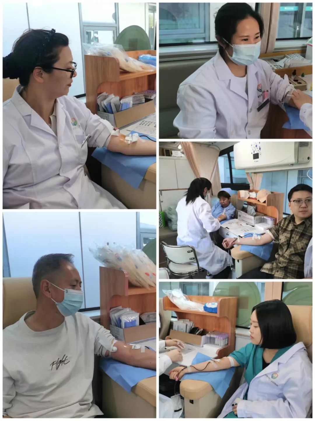 （正在献血的开发区医院医护）